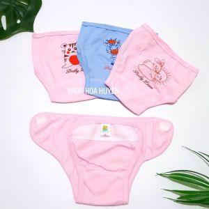 Combo 5 quần đóng bỉm cho bé Tả vải dán  Hiệu baby leo thun 100% cotton  cho bé sơ sinh  0-6kg