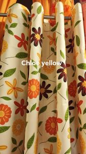 khloe yellow apricot center ring curtain