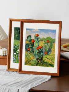 Modern Simple Solid Wood Picture Frame Wall Hanging A4 Art Frame Matting 4K Opening 8K Popular High-End A3 Wooden Edge Frame