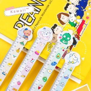 MD-A91 Penggaris Plastik 15cm Anak Pelajar Karakter Lucu Alat Tulis Sekolah / Plastic Ruler Cartoon