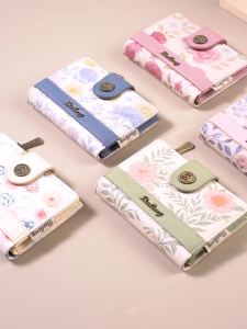 Baellerry | New Floral Print Short Wallet for Women Large Capacity Card Clips Photo Holder High Quality Cute Zipper Coin Purses for Girls