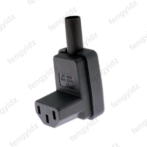 Dây Nguồn Điện Xoay 90 Độ Đầu Nối IEC 320 C13 Cái 10A 250V Màu Đen Không Tiếp Đất Có Bảo Vệ Quá Tải Dùng Cho Dân Dụng