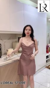 Váy Ngủ Hai Dây Lụa Satin Đồ Ngủ Gợi Cảm Sang Trọng Và Thoải Mái