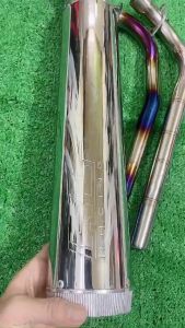 Pô Wave nhỏ Wave Zx Wave 2002-2004 đích nhôm CNC kèm cổ titan