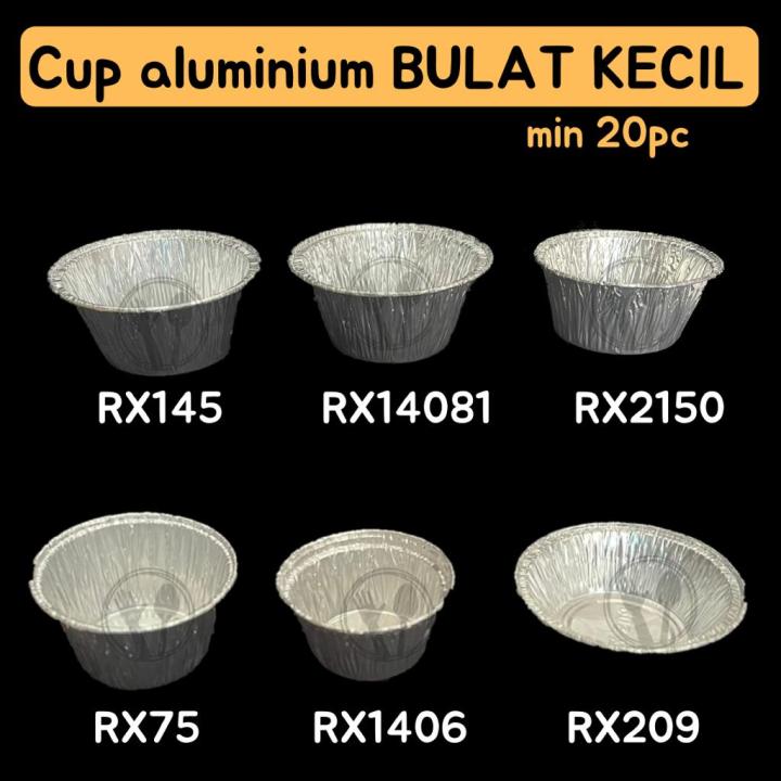 ISI 20 CUP ALUMUNIUM FOIL BULAT ALUMUNIUM CUP BULAT Dus Lakban