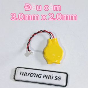 Pin 3V - 2032 CR2032 CD2032 5004LC (Loại 2 dây 2 lổ / Đầu cắm (D x R): 3.0mm x 2.0mm (Pin Cmos 2032 3V)