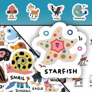 Nhãn Dán Động Vật Dễ Thương Nhãn Dán Điện Thoại Di Động Nhãn Dán Sổ Tay Nhãn Dán Đồ Dùng Văn Phòng Phẩm Nhãn Dán Khích Lệ Học Sinh