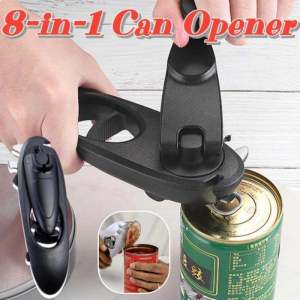 8in1 Can Opener Stainless Steel Kitchen Multi Functional Portable Tool