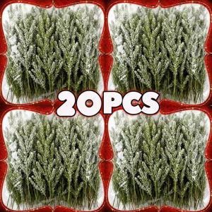 37cm Large Artificial Pine Needle Branch Snow Pine for Christmas Tree Wreath DIY Fake Plant Ornament Home New Year Decor