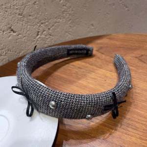 Trendy Plaid Hairband for Autumn Winter High Cranial Design Butterfly Knot Headwear Korean Style Fashionable Hair Accessories