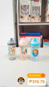 Fisher Price Training Cup 10oz Baby Straw Cup Blue/Gray/Peach