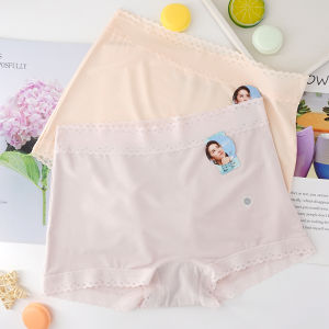 Quần Lót Ren Modal Cạp Cao Cho Bé Gái Quần Lót Ren Viền Mềm Mại Quần Lót Nữ Không Đường May Quần Lót Mùa Hè Mỏng