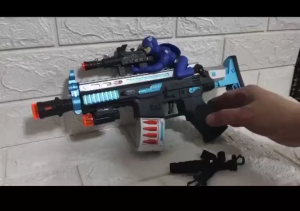 Guntoy Machinegun Superhero Guntoy Captain Toy Battery Operated Toy Super Mission Blaster Gun Toy for Boys Birthday Gift Presents