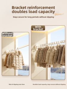 WEILAISHI | Adjustable No Drill Heavy Duty Clothes Hanger Rod