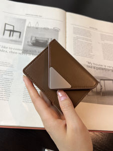 South Korea Easiest for Match Ins Minority Fashion Classic Triangle Portable Card Holder Coin Purse Female Multicolor Drivers License Package