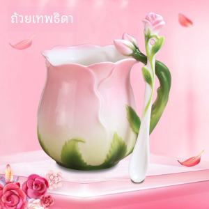 Cute Flower Design Ceramic Mug