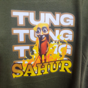 Kaos Anak edisi Tung Tung Sahur Pakaian Anak laki laki dan perempuan lengan pendek