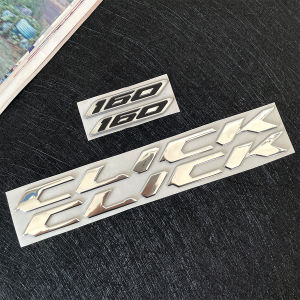 For HONDA CLICK160 Logo Emblem 3D Soft Plastic Sticker Motorbike Body Decorative Decal Motorcycle Stickers Accessories Para Moto