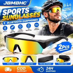 JBMBHC Sports Cycling Sunglasses With Bluetooth Hands Free Calling Non Slip Design UV400 Lens Lightweight Running Fishing Eyewear Gift
