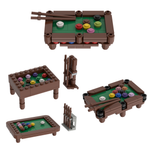 Đồ Chơi Lắp Ráp Mini Snooker MOC Đồ Trang Trí DIY Quà Tặng Đồ Chơi Bảng Cờ Billiard Đồ Chơi Trẻ Em Tuổi Từ 5 Trở Lên
