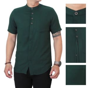 Kemeja Koko Polos Pria Rayon Tuwil Uma2store