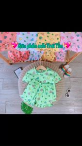 Lyvyshop - (Lô mới) Bộ cộc tay trái tim siêu dễ thương cho bé gái từ 09-28kg