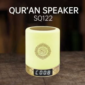 Portable Speaker Azan Clock Quran Speaker Touch Lamp APP Remote Control Bluetooth Speaker Quran Reciter Muslim Speaker Equantu SQ122