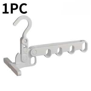 2PCS Foldable Travel Hanger Portable 5 Holes Clothes Drying Rack for Home Use Hotels Dormitories Universal Hook Clothing Rack