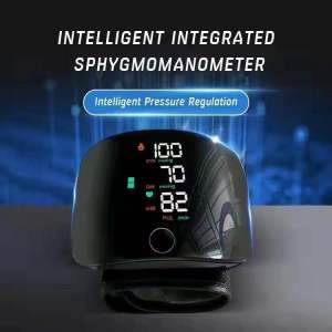 Intelligent Integrated Sphygmomanometer Wrist Blood Pressure Monitoring System Rechargeable BP Monitor Touch Screen LED Medical English Voice Digital Sphygmomanometer