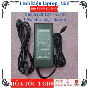 Sạc Laptop Asus 19v - 4.74a - 90w chữ nhât Chân Thường ADP-90CD DB A2 A3 A6 A8 F8 Z99 M2 M6 W3 W5 K40 K50