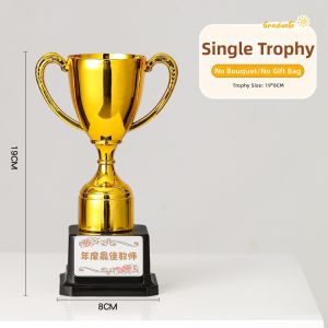 QIWEILANG | Creative Handmade Knitted Bouquet Trophy Shape
