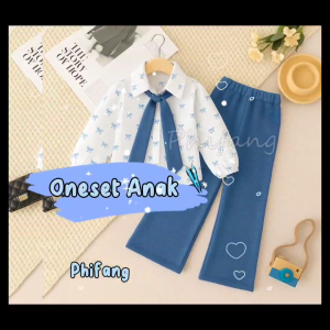 One Set Lorenza Korean Style Anak Perempuan 1-10 Tahun/Setelan Cutbray Korean Style Anak Perempuan