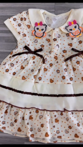 0 to 6M Baby Girl Dress Layered Skirt