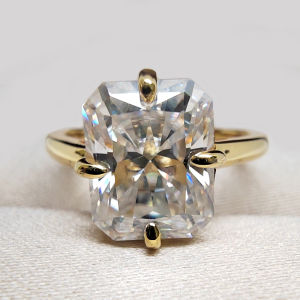 Luxury 4ct Moissanite Ring Women Radiation Cutting Laboratory Diamond S925 Silver Wedding Jewelry GRA Certificate