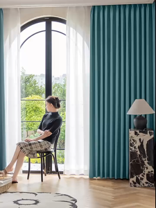 6/7ft Blackout Curtain Thermal UV Ambient Soundproof Curtain for Living Room Bedroom