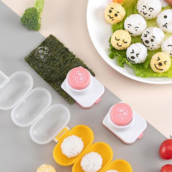 Alat Pemotong Rumput Laut Bento Diy Smiling Face Cetakan Nori Rumput Laut Emoji Emoticon Onigiri Sushi Bento Bahan Premium Bentuk Karakter Kartun Muka Mata