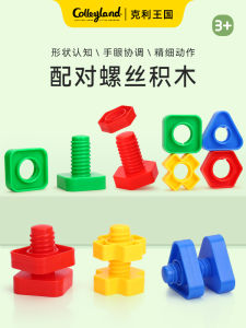 Educational Screw Toy for Children Large Particle Plastic Assembly Nut Cracking Puzzle Building Blocks Intelligence Development