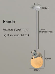 Modern Boys and Girls Bedroom Animal LED Pendant Light Bedroom Hallway Balcony Ceiling Lighting Decorative Bear Light.