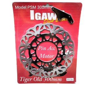 Piringan Disc Cakram Depan Variasi Model PSM Hitam 300mm Pluse Breket Pnp Motor Tiger Old Megapro Primus Megapro Old Megapro New Verza CB150R Old Bolham pnp Lobang baut 6