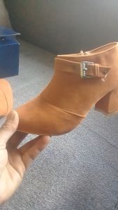 Sepatu boots wanita dewasa  kerenmodel korea style terbaru heels tinggi 7 cm SBR 703 B    bahan buludru