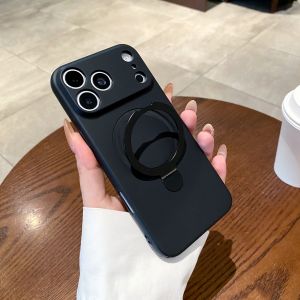 szhaiyu | Liquid Silicone Bracket Phone Case for IPhone 18 17 16 15 14 13 12 Pro Max 16 15 Plus for Magsafe Magnetic Ring Stand Cover