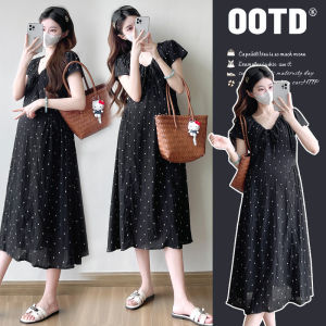 Loose Stylish Slimming Maternity Dress Summer Long Style