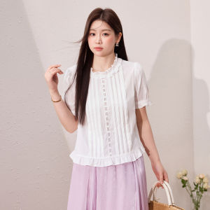 French Style Age-reducing Slimming Versatile Short Sleeve Top