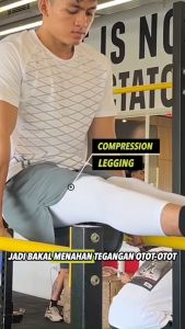 Celana Pendek Legging Panjang Olahraga 2in1 Baselayer Manset Compression Short Pants Dry Fit Polos Gym Fitness Running Lari Jogging Training