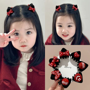 Cute Red Cat Hair Claw for Girls Princess Forehead Clip Childrens Side Ear Clip Adorable Headwear Hair Accessories for Kids