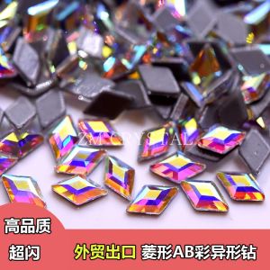 Diamond Rhinestones Flat Bottomed Diamond Shapes for Nail Art Clothing DIY Adhesive Sparkling Shiny Water Diamonds