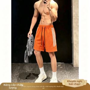 ZHUOCAN | Quần Short Thể Thao Kẻ Sọc Xanh Lạnh Mát