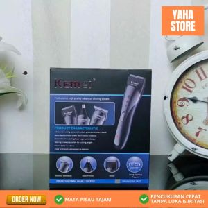KEMEI KM-1407 4in1 Alat Mesin Cukur Rambut Tanpa Kabel Hair Clipper Cordless - Yaha Store
