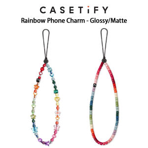 🔥เคสมือถือของแท้ป้องกันการสูญหายเคสโทรศัพท์สร้อยข้อมือสั้นสายชาร์จมือถือรุ้งสายโทรศัพท์เสน่ห์