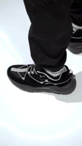 NAZ LEGACY - Sepatu Sneaker Premium Pria NAZ Kasual Sporty Hitam Sol Dijahit 100% LOKAL